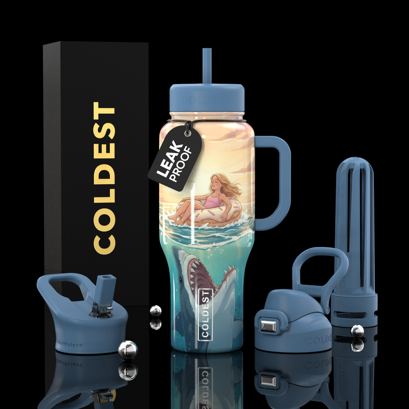 36 oz Multi-Lid Insulated Water Bottle