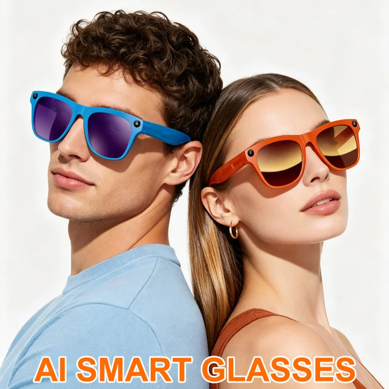 Lenovo 32G Memory 800W 4K Camera Smart Glasses Men Photos&Videos 3600mAh Power Bank 120+Languages Translation AI Glasses Women