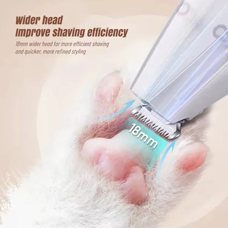 Low Noise Electric Pet Hair Trimmer with Vacuum Dog Cat Grooming Clipper Portable Fur Remover Haircut Machine for Pets Pet Beaut